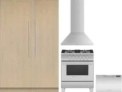 5 Piece Package Includes Refrigerator, Freezer, Range, Hood And Dishwasher